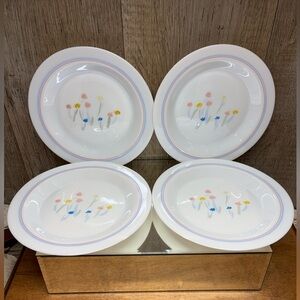 Set of 4 Vintage Arcopal France PASTORAL Salad Plates 7 1/4”